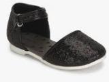 Kittens Black Glitter Sandals Girls