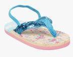 Kittens Girls Blue & Beige Thong Flip Flops Girls