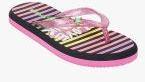 Kittens Girls Pink Black Thong Flip Flops Girls