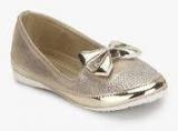 Kittens Golden Metallic Bow Belly Shoes Girls