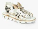 Kittens Golden Metallic Bow Sandals Girls