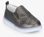 Kittens Grey Laser Cut Belly Shoes girls