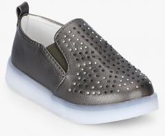 Kittens Grey Laser Cut Belly Shoes girls