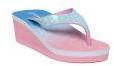 Kittens Pink & Blue Colourblocked Heeled Flip Flops Girls