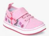 Kittens Pink Floral Bow Sneakers girls