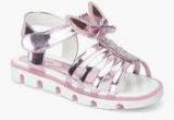 Kittens Pink Metallic Bow Sandals Girls