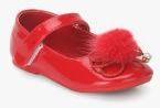 Kittens Red Solid Ballerinas Girls