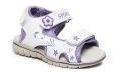 Kittens White & Purple Comfort Sandals Girls