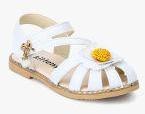 Kittens White Floral Sandals Girls