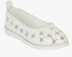 Kittens White Synthetic Regular Ballerinas Girls