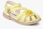 Kittens Yellow Floral Sandals Girls