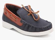 Knotty Derby Binns Navy Blue Loafers boys