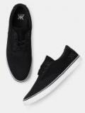 Kook N Keech Black Canvas Regular Sneakers Men