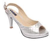 La Zilver Silver Stilettos Women