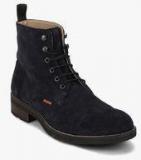 Language Navy Blue Boots Men