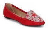 Lara Karen Red Moccasins Women