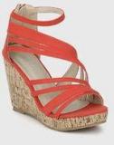 Lara Karen Red Wedges Women