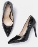 Lavie Black Snakeskin Textured Pumps Women