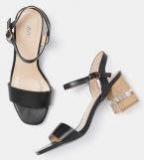 Lavie Black Solid Heels Women