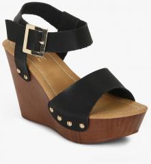 Lavie Black Solid Sandals women