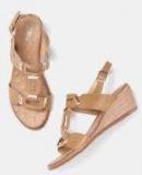 Lavie Brown Cut Work Wedges Women