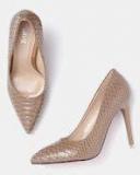 Lavie Brown Snakekskin Textured Pumps Women