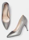 Lavie Gunmetal Toned Solid Pumps Women