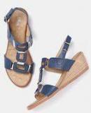 Lavie Navy Blue Solid Wedges Women