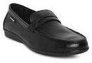 Lee Cooper Black Semi Formal Leather Slip On Shoes Men