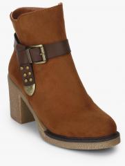 Lee Cooper Camel Brown Heeled Boots women