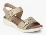 Lee Cooper Memory Foam Beige Buckled Sandals women