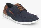 Lee Cooper Navy Blue Leather Regular Derbys Shoes Men