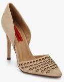 London Rebel Beige Lazer Cut Stilettos Women