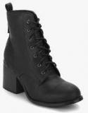 London Rebel Black Boots Women