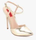 London Rebel Golden Metallic Stilettos women