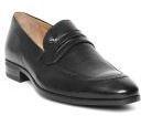 Louis Philippe Black Leather Formal Slip Ons Men