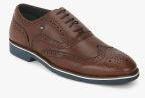 Louis Philippe Brown Brogue Oxford Lifestyle Shoes Men