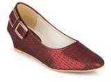 Lovely Chick Maroon Belly Shoes Women