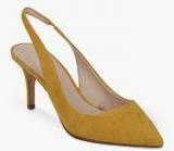 Mango Paulo Mustard Yellow Sling Back Sandals women