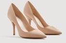 Mango Peach Coloured Solid Pumps Women