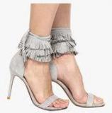 Mango Sandalia Flek C Grey Stilettos Women