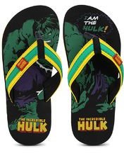 Marvel Black Flip Flops Boys