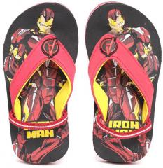 Marvel Boys Red & Black Printed Thong Flip Flops boys