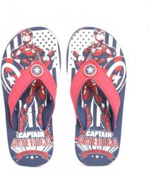 Marvel Boys Red & Navy Blue Printed Thong Flip Flops boys