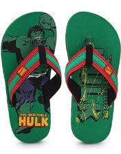 Marvel Green Flip Flops Boys