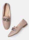 Mast & Harbour Beige Solid Ballerinas Women