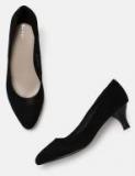 Mast & Harbour Black Solid Kitten Heels Women