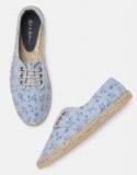 Mast & Harbour Blue Printed Sneakers Women