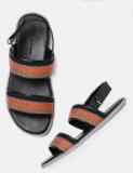 Mast & Harbour Brown & Orange Comfort Sandals Girls