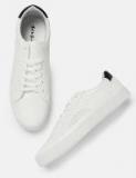 Mast & Harbour White Perforated Sneakers Men